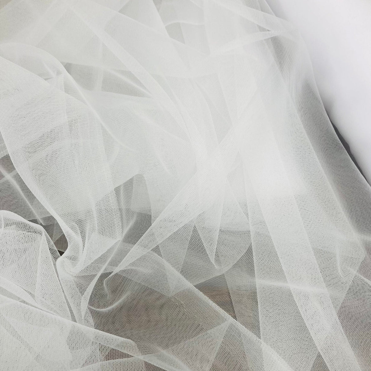1 Yard 2 Way Stretch Nylon Net Mesh Fabric | 60" Width | Lightweight Sheer Mesh for Gowns, Dancewear & Costumes