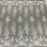 Beaded Lace Fabric Embroidered Mesh