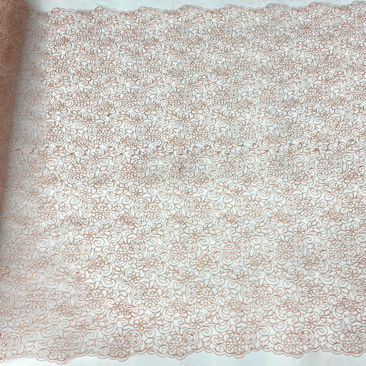 Polyester Corded Bridal Lace Fabric 53" Wide