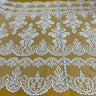 Beaded Corded Bridal Lace Ivory Mesh