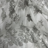 Beaded 3D Floral Lace Fabric 52" Wide