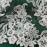 Embroidered Lace Trim Ivory