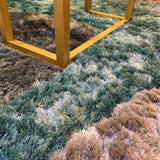 Luxury Shag Viscose Shiny Design Plush Area Rug Carpet - Polyester Shag Rug, Multi Color Pattern, 2" Pile Approx, 7'6" X 10'3" (1 Rug)