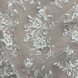Corded Floral Lace Fabric 53" Wide