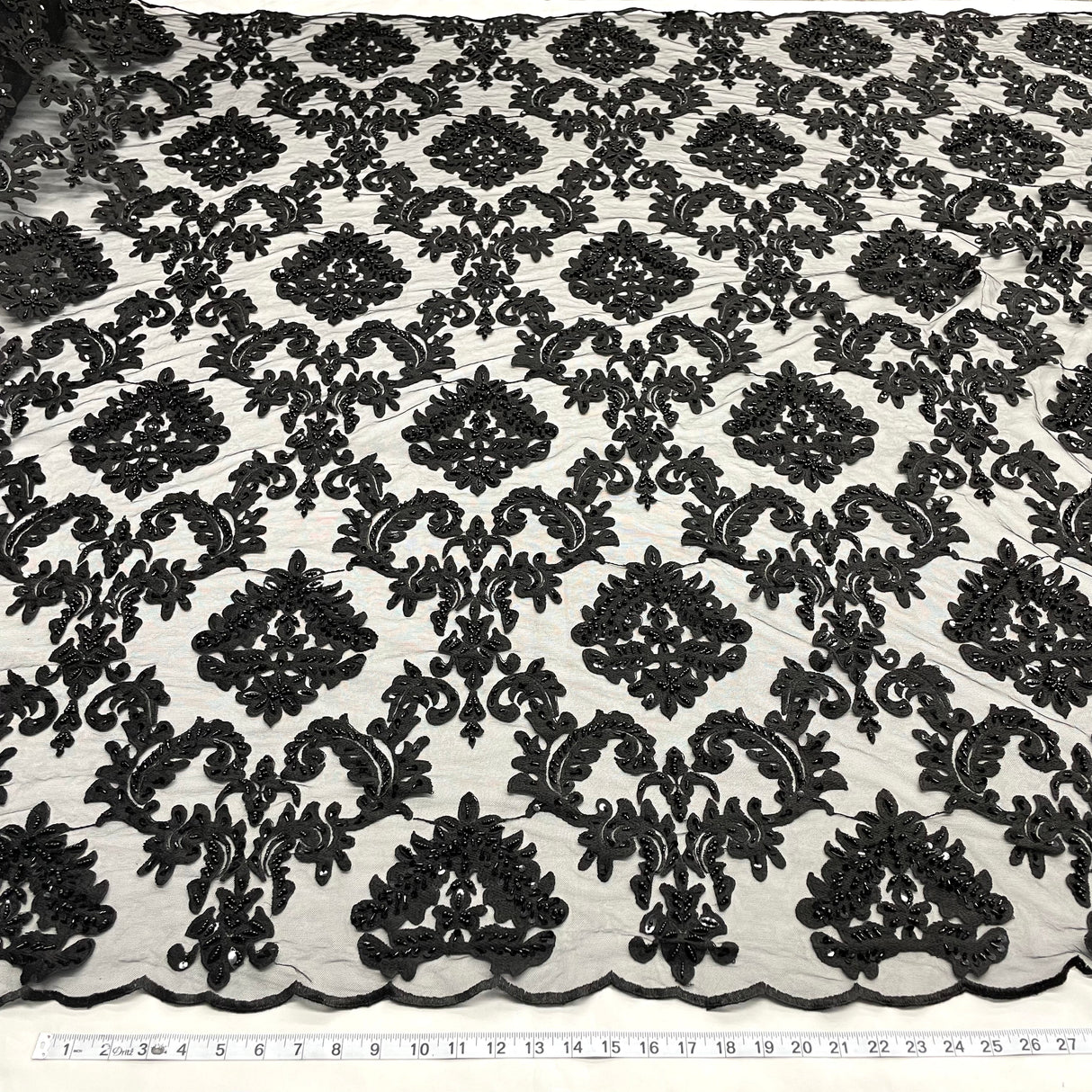 Beaded Embroidered Lace Mesh