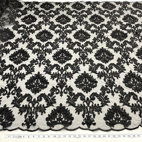 Beaded Embroidered Lace Mesh
