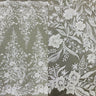 Beaded Lace Fabric on Polyester Net Mesh