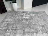 Tess 906 Gray Polyester Area Rug - Gray, TES906 Gray, 5' 3" X 7' 4" (1 Piece)