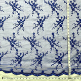 Beaded Lace Fabric on Polyester Net Mesh