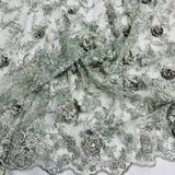 3D Floral Beaded Lace Mesh