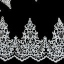 Polyester Net Mesh Corded Lace Trim 6" Wide