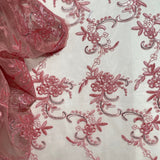 Sequined Corded Lace Fabric 54" Wide