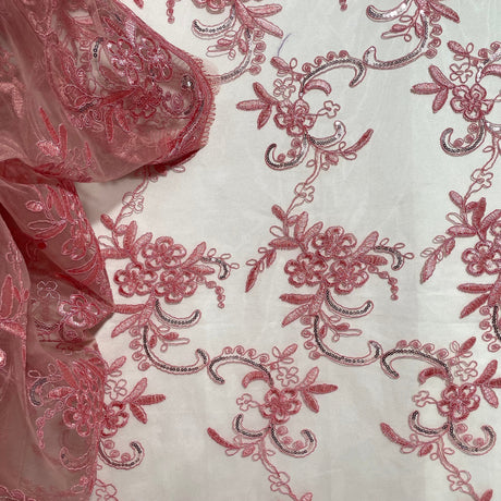 Sequined Corded Lace Fabric 54" Wide