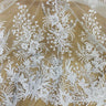 Beaded Lace Fabric Embroidered on 100% Polyester Net Mesh – Lace USA