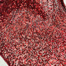 Beaded Sequined Lace Burgundy Mesh
