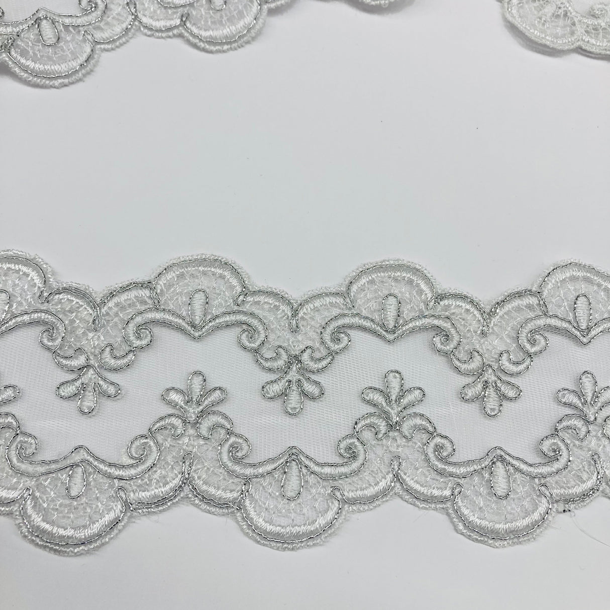 Embroidered Lace Trimming 3 Inch Wide