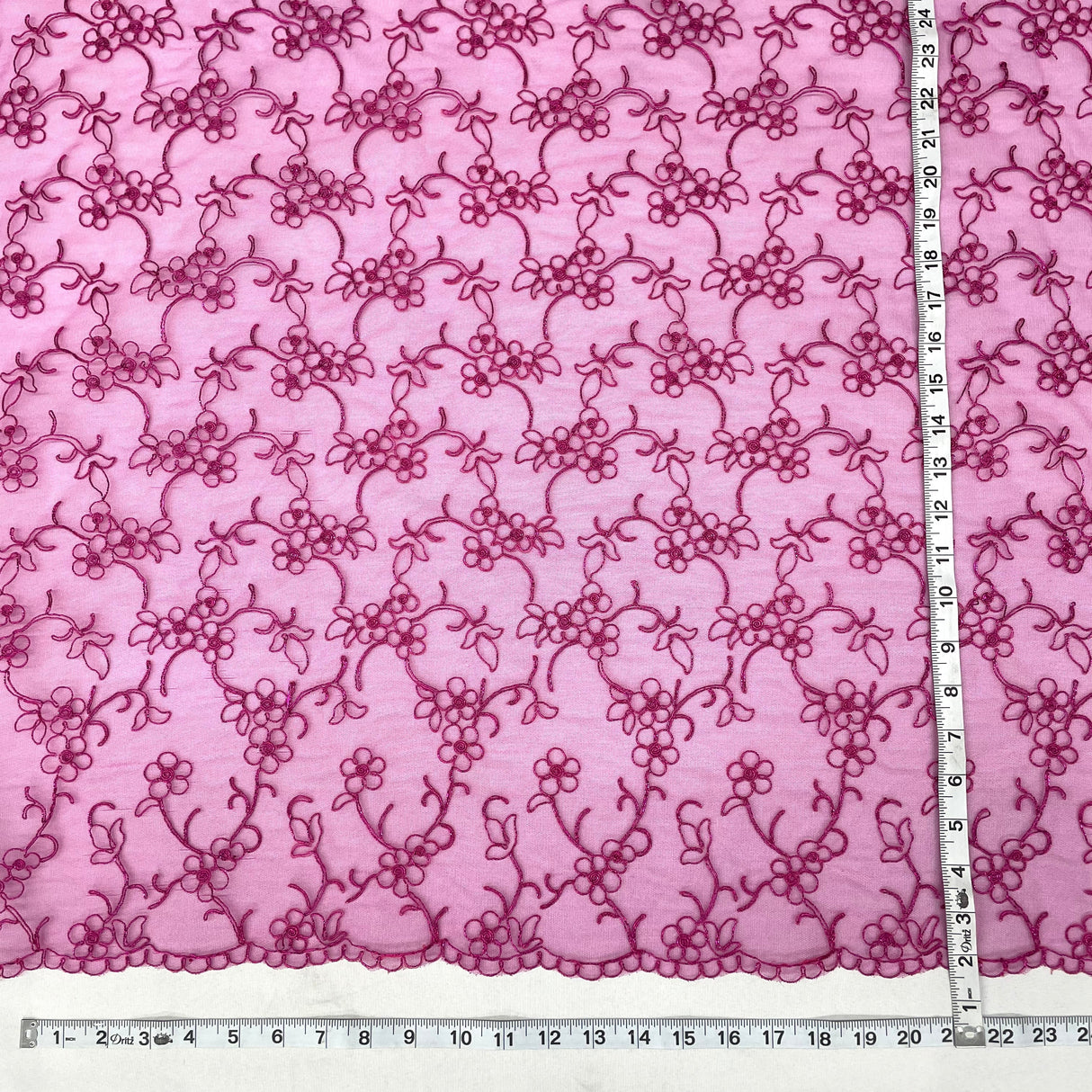 Corded Bridal Lace Fabric 54" Polyester Net Mesh