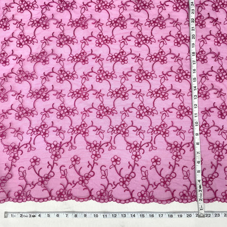 Corded Bridal Lace Fabric 54" Polyester Net Mesh