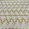 Beaded & Corded Bridal Lace Fabric Embroidered on 100% Polyester Net Mesh – Lace USA