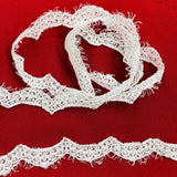 Polyester Corded Eyelash Lace Trim 1"