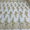 Beaded Corded Bridal Lace Fabric 53"