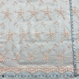 1 Yard Elegant Beaded Lace Mesh Embroidery Fabric 100% Polyester Formal Couture for Wedding & Fashion Design