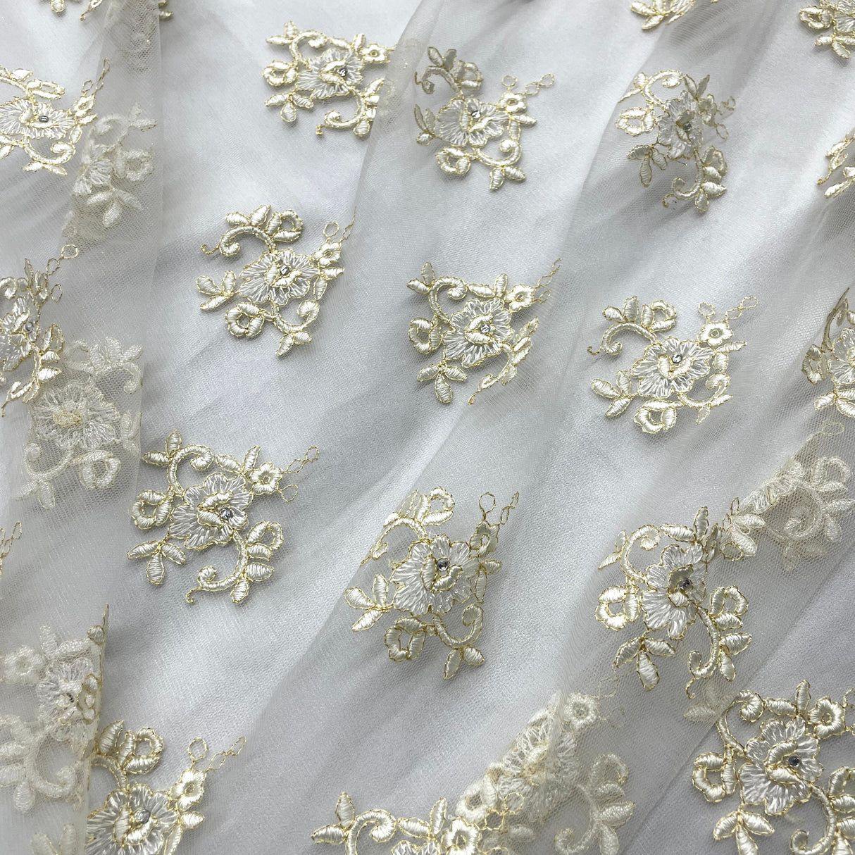 Beaded Embroidered Lace Mesh