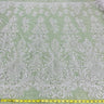 1 Yard Beaded Lace Fabric Embroidered on 100% Polyester Net Mesh, 5 Colors