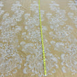 Beaded Lace Fabric on Polyester Net Mesh