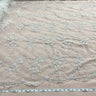 1 Yard - Beaded Lace Fabric Embroidered on 100% Polyester Net Mesh - Ivory - 52" | Lace USA - 41802W-BP