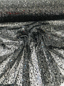 All Over Beaded Lace Polyester Fabric - Beaded, Sequins, Pearls, Mesh Lace, 54" Width (1 Yard)