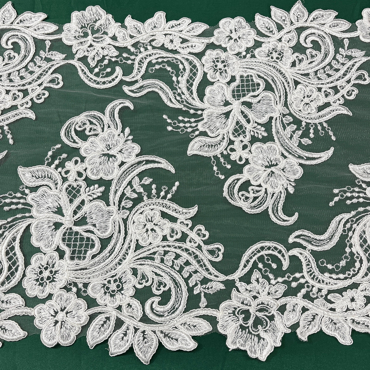 Corded Lace Trimming 15" Wide