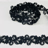 Beaded Corded Lace Trim on Polyester Organza