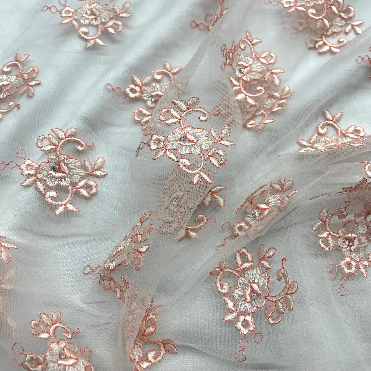 Beaded Embroidered Lace Mesh