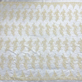 1 Yard Corded Bridal Lace Fabric Embroidered 100 Percent Polyester Net Mesh 54 inch Width