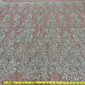 Beaded Lace Fabric Embroidered On 100 Percent Polyester Net Mesh - White, Ivory, Silver, Gold, Rose Gold, 60" Width (1 Yard)