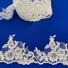 Beaded Corded Lace Trim on Polyester Net Mesh