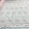 1 Yard Beaded Lace Fabric Embroidered 100 Percent Polyester Net Mesh 50 inch Width