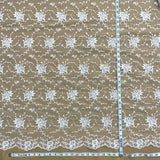 Corded Bridal Lace Fabric 100% Polyester Net Mesh 52"