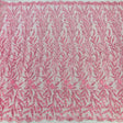 GD-132 Beaded Lace Fabric - Pink, Lt. Blue, 50" Width (1 Yard)