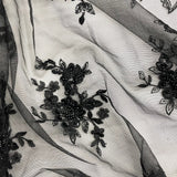 Beaded Corded Bridal Lace Mesh