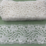 Corded Embroidered Lace Trim 4" Double-Sided