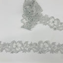 Beaded Lace Trimming on Polyester Organza