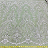 Beaded Lace Fabric on Polyester Net Mesh