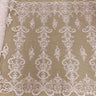 Beaded Corded Bridal Lace White Ivory