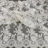 1 Yard Beaded Corded Bridal Lace Fabric Embroidered 100 Percent Polyester Net Mesh 48 inch Width