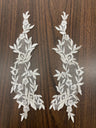 Beaded Floral Lace Applique