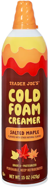 Salted Maple Cold Foam Creamer Light & Fluffy Coffee Topper 15 Oz