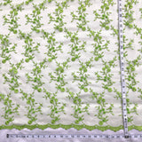 Beaded Lace Fabric on Polyester Net Mesh