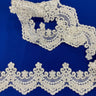 Beaded Corded Lace Trimming White